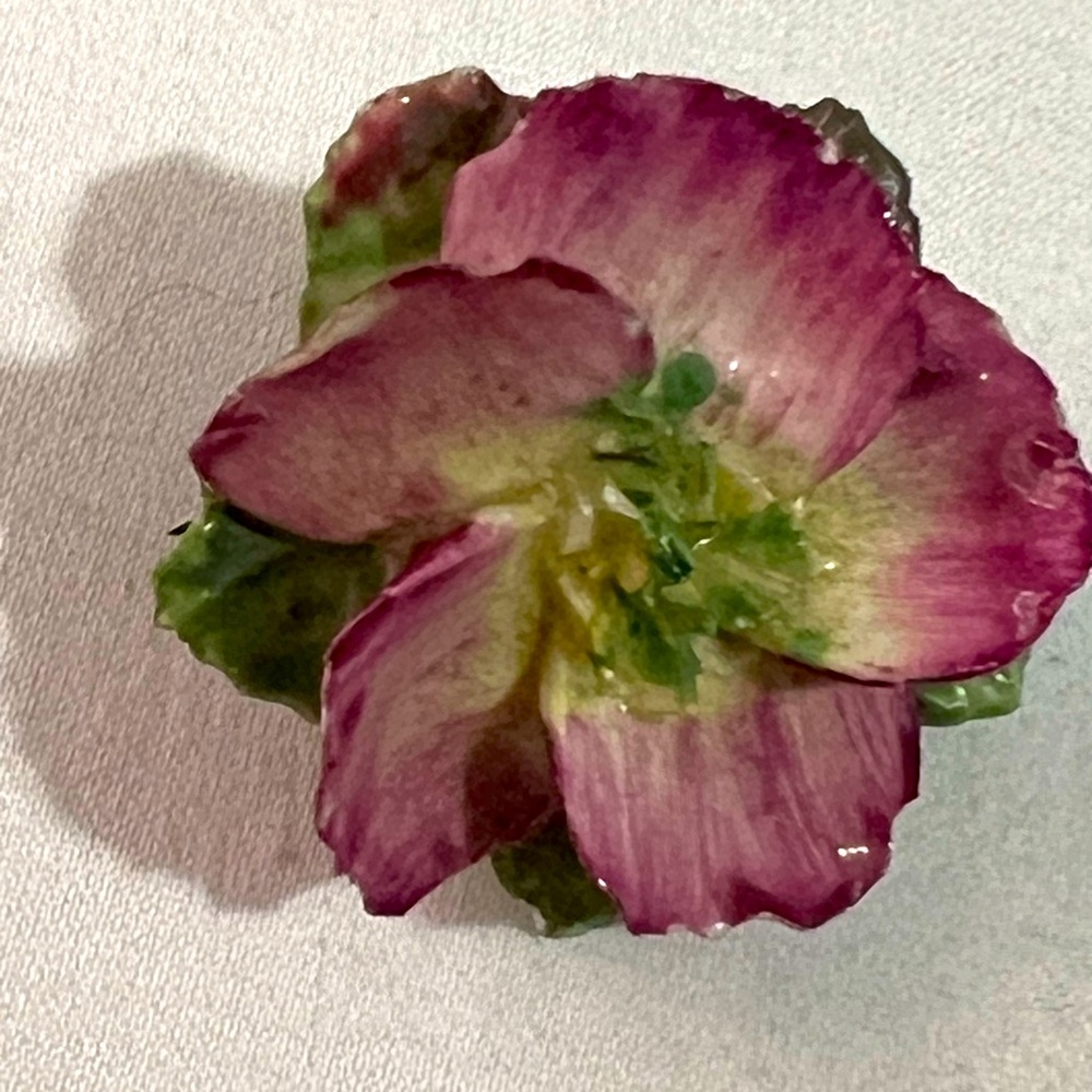 Hand painted Flower Brooch